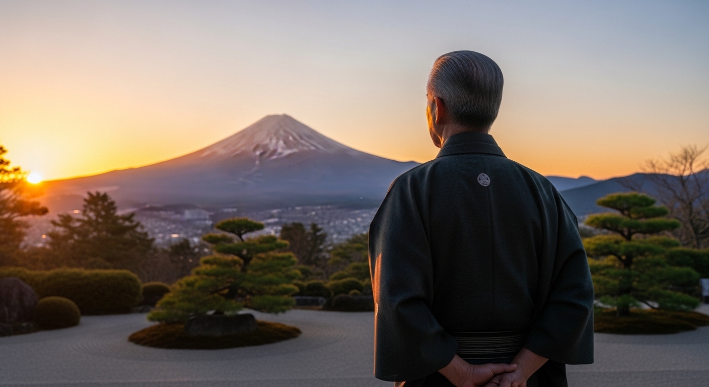 偉人、日本人、後ろ姿、１人、男性、６０代