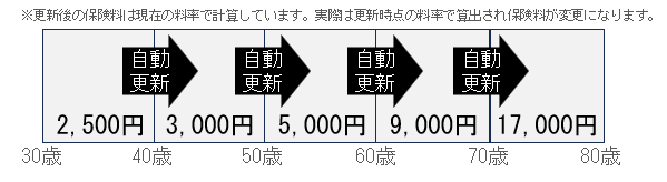 更新型保険のイメージ